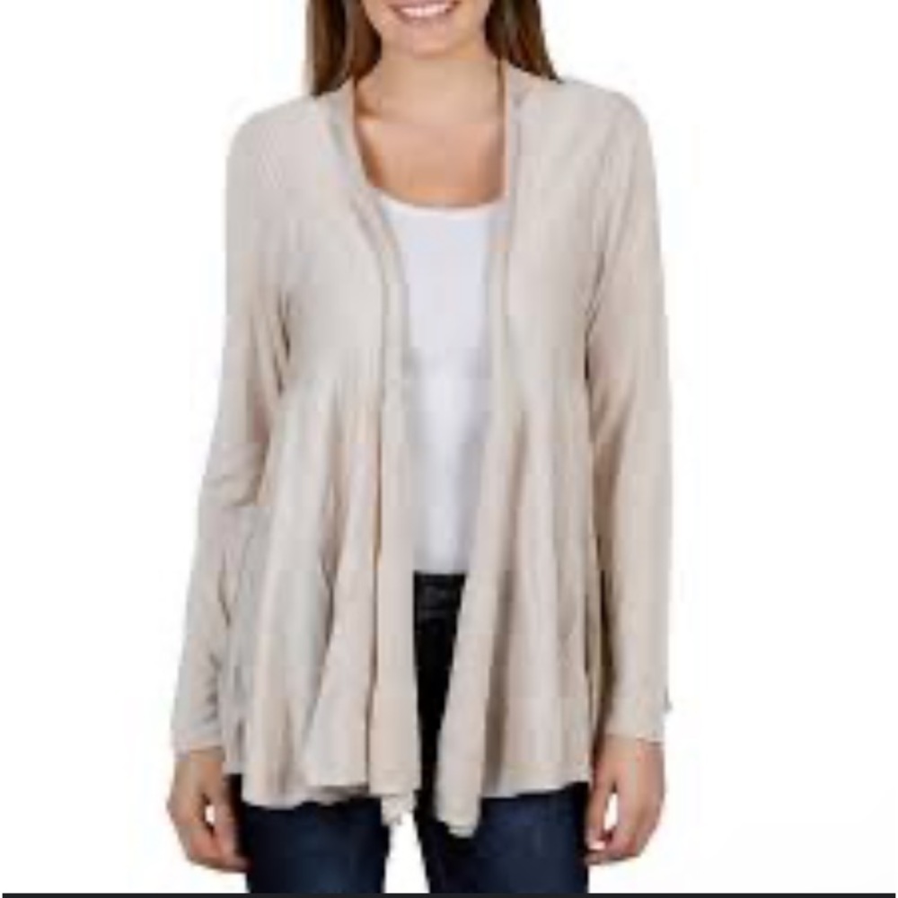 EILEEN FISHER Organic Linen Open Knit Weave Cardigan Size M